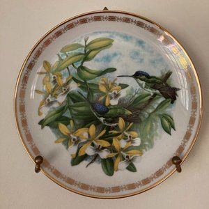 Vintage 1988 Andean Emerald Hummingbirds by The Hamilton Collection